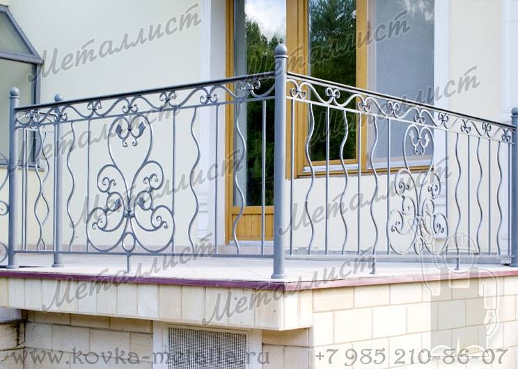 Кованые балконы - эскиз перил № 272