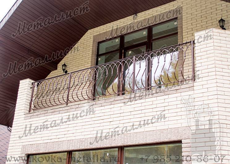 Кованые балконы - эскиз перил № 284