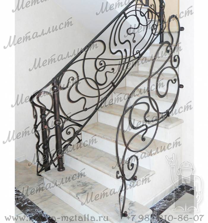 Кованые лестницы - эскиз перил № 184
