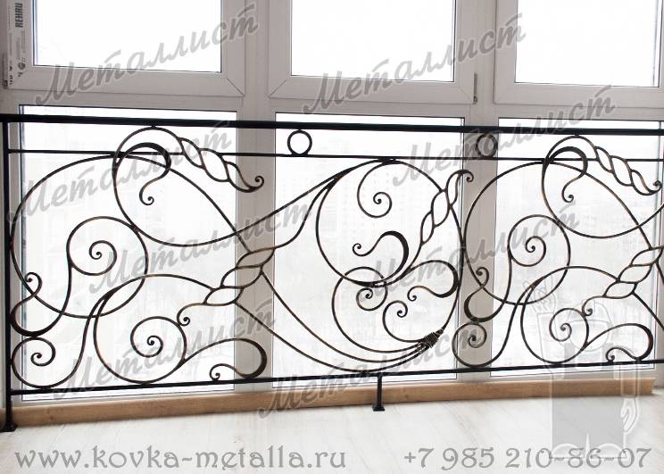 Кованые балконы - эскиз перил № 125