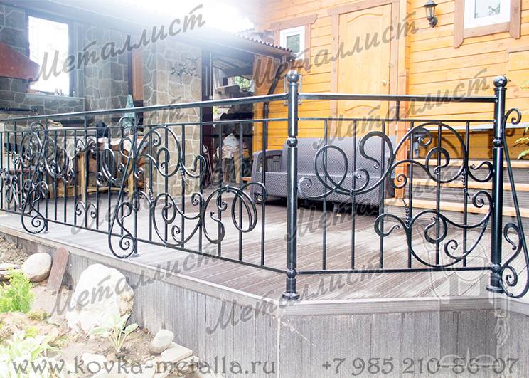 Кованые балконы - эскиз перил № 206