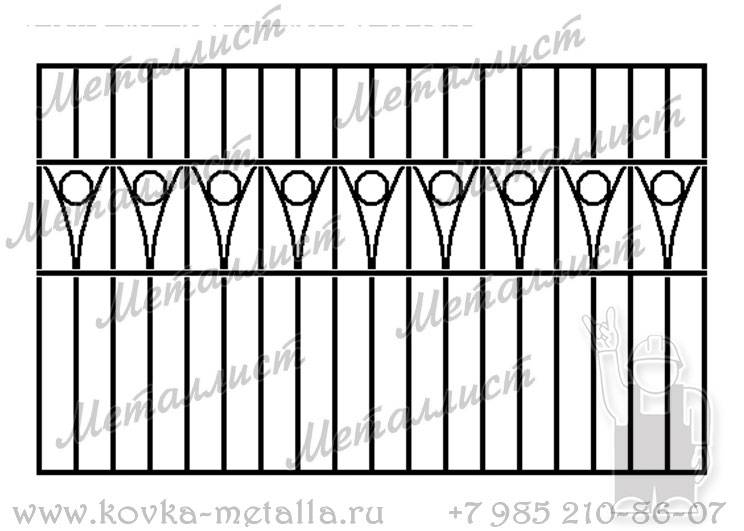 Сварные заборы - эскиз № 46