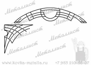 Кованые козырьки - эскиз № 23