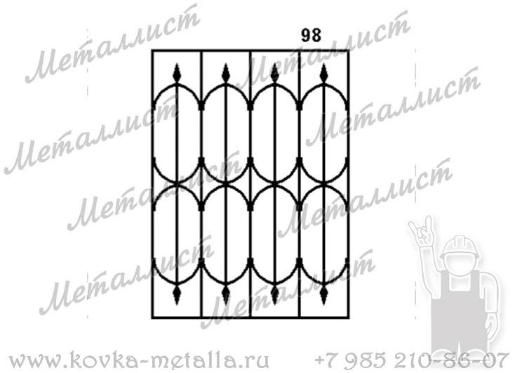 Сварные решетки - эскиз № 098