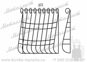 Кованые решетки - эскиз № 101