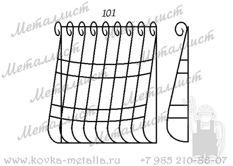 Кованые решетки - эскиз № 101