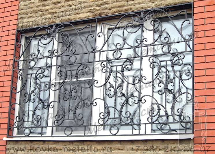 Кованые решетки на окна - эскиз инд.