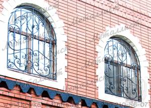 Кованые решетки на окна по эскизу № 163