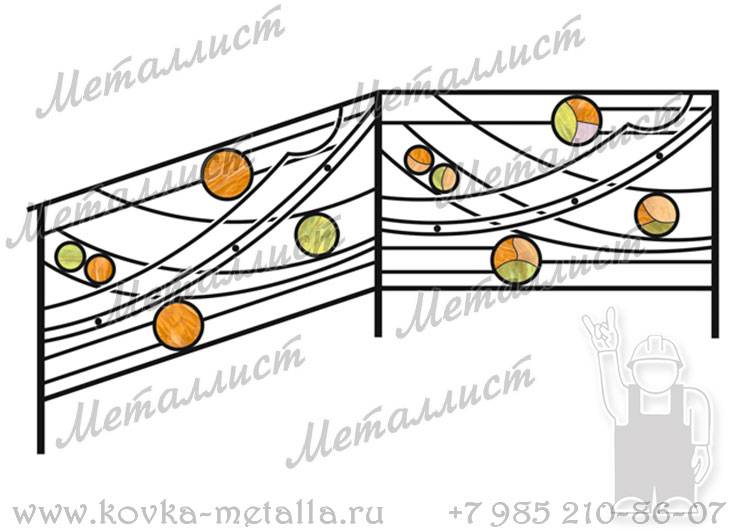 Кованые перила - эскиз № 240