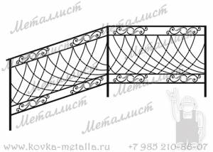 Кованые перила - эскиз № 348