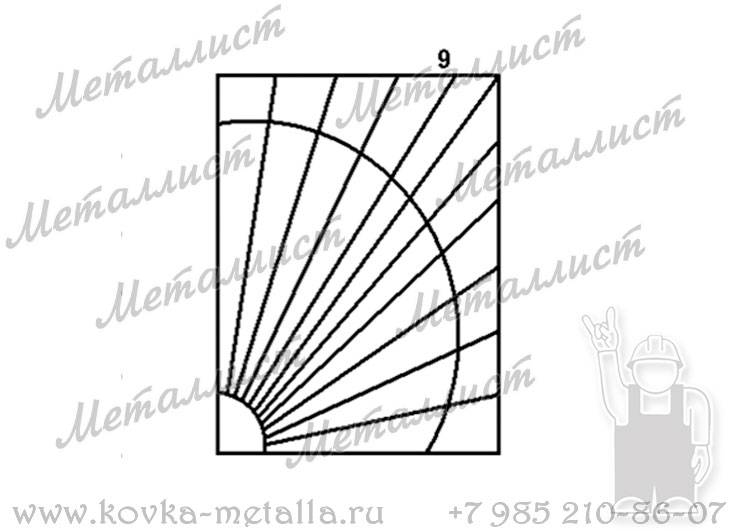 Сварные решетки - эскиз № 009