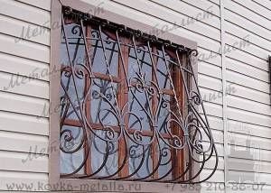Кованые решетки на окна - по эскизу 46