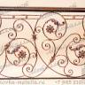 Кованые балконы с литьем - эскиз перил № 405