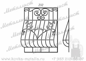 Кованые решетки - эскиз № 232