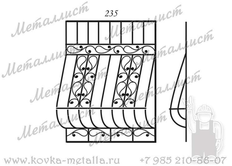 Кованые решетки - эскиз № 235