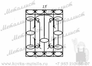 Кованые решетки - эскиз № 015