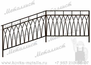 Кованые перила - эскиз № 138