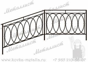 Кованые перила - эскиз № 142