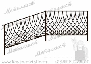 Кованые перила - эскиз № 367