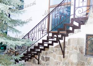 Кованые лестницы - эскиз перил № 27