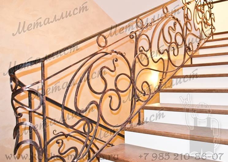 Кованые лестницы - эскиз перил № 106