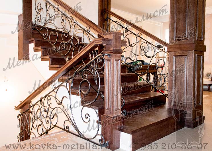 Кованые лестницы - эскиз перил № 205