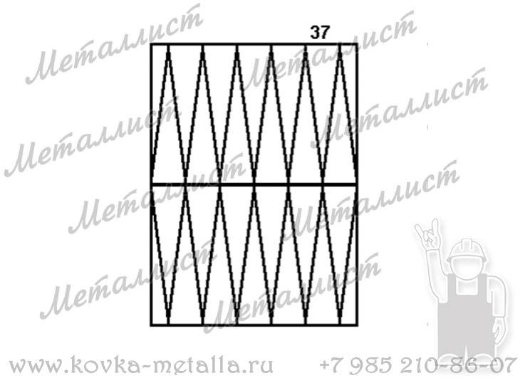 Сварные решетки - эскиз № 037