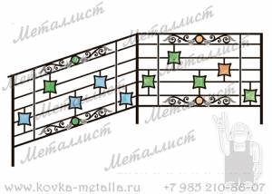 Кованые перила - эскиз № 377