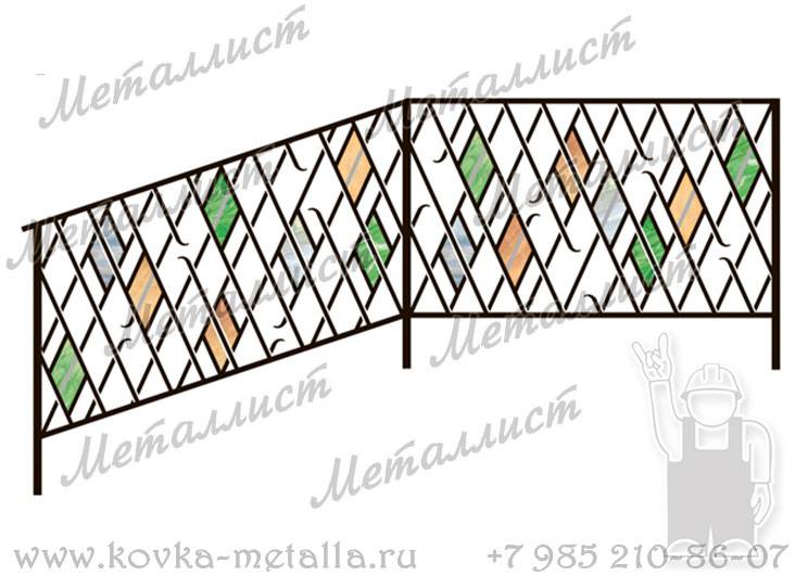 Кованые перила - эскиз № 378