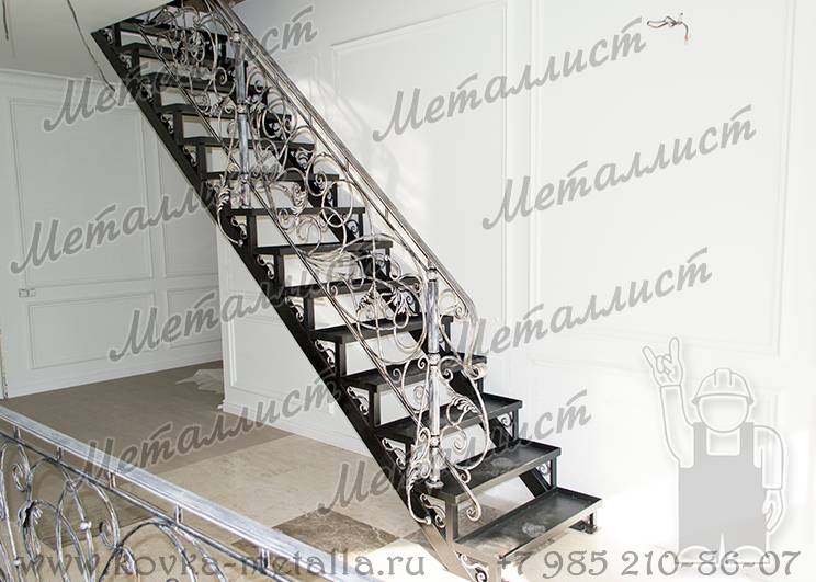 Кованые лестницы - эскиз перил № 59