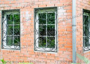 Кованые решетки на окна - эскиз инд.