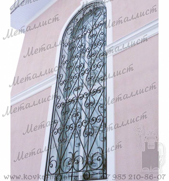 Кованые решетки на окна - эскиз № 35