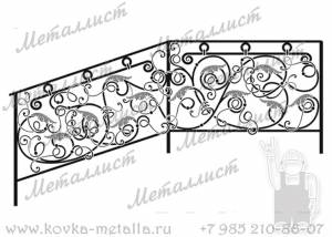 Кованые перила - эскиз № 170