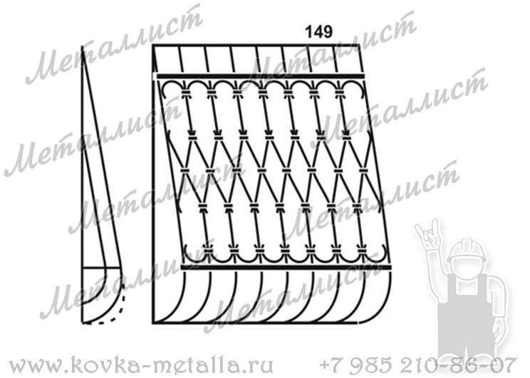 Сварные решетки - эскиз № 149
