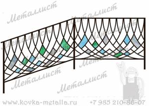 Кованые перила - эскиз № 383