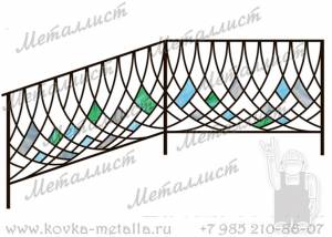 Кованые перила - эскиз № 383