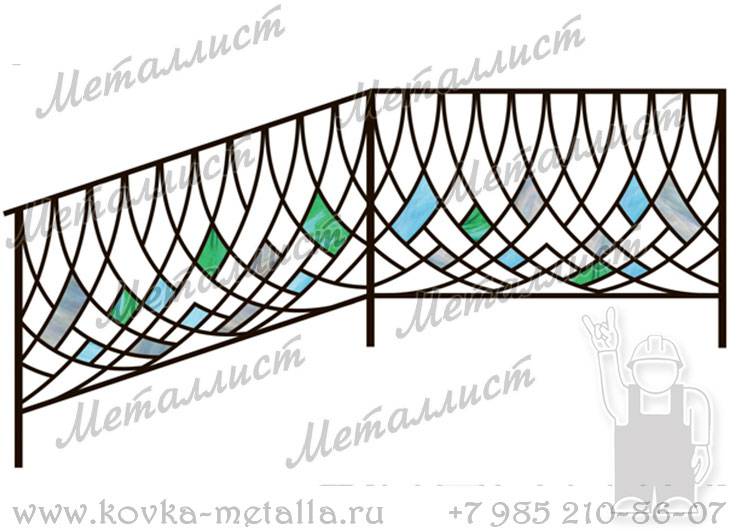 Кованые перила - эскиз № 383