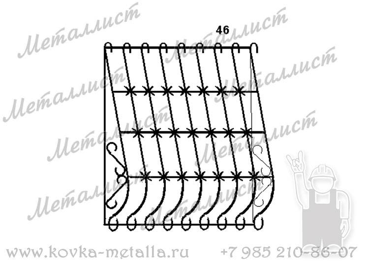Сварные решетки - эскиз № 046