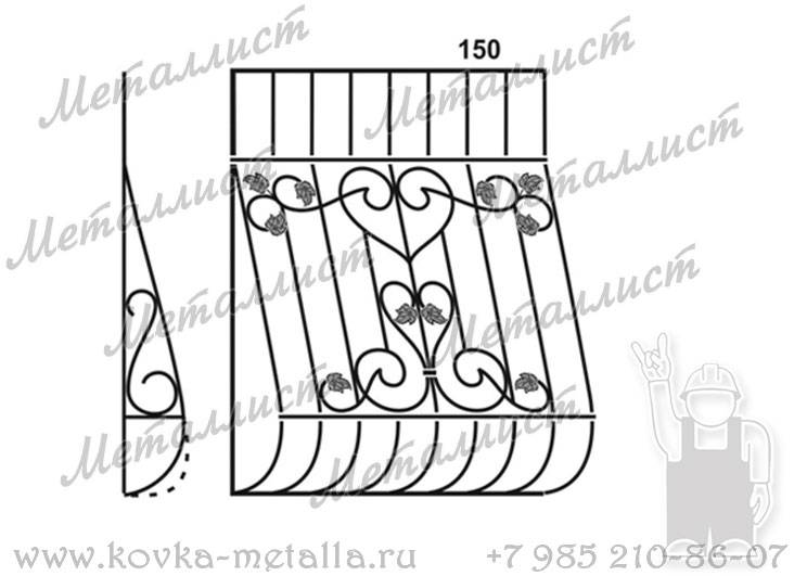 Сварные решетки - эскиз № 150