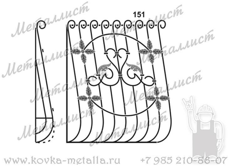 Сварные решетки - эскиз № 151