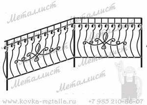 Кованые перила - эскиз № 173