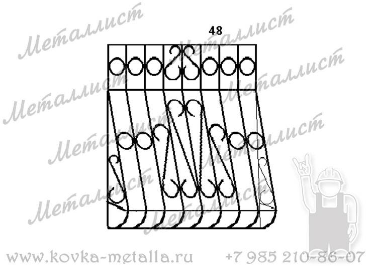 Сварные решетки - эскиз № 048