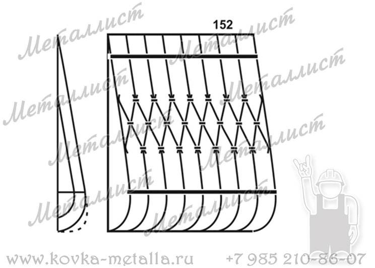 Сварные решетки - эскиз № 152
