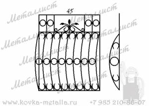 Кованые решетки - эскиз № 045