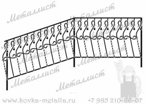 Кованые перила - эскиз № 175