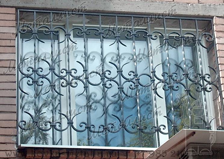 Кованые решетки на окна - эскиз № 154