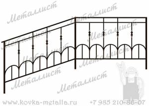 Кованые перила - эскиз № 432