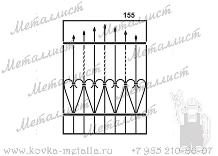 Сварные решетки - эскиз № 155
