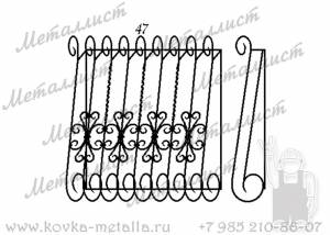 Кованые решетки - эскиз № 047