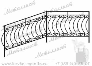 Кованые перила - эскиз № 177